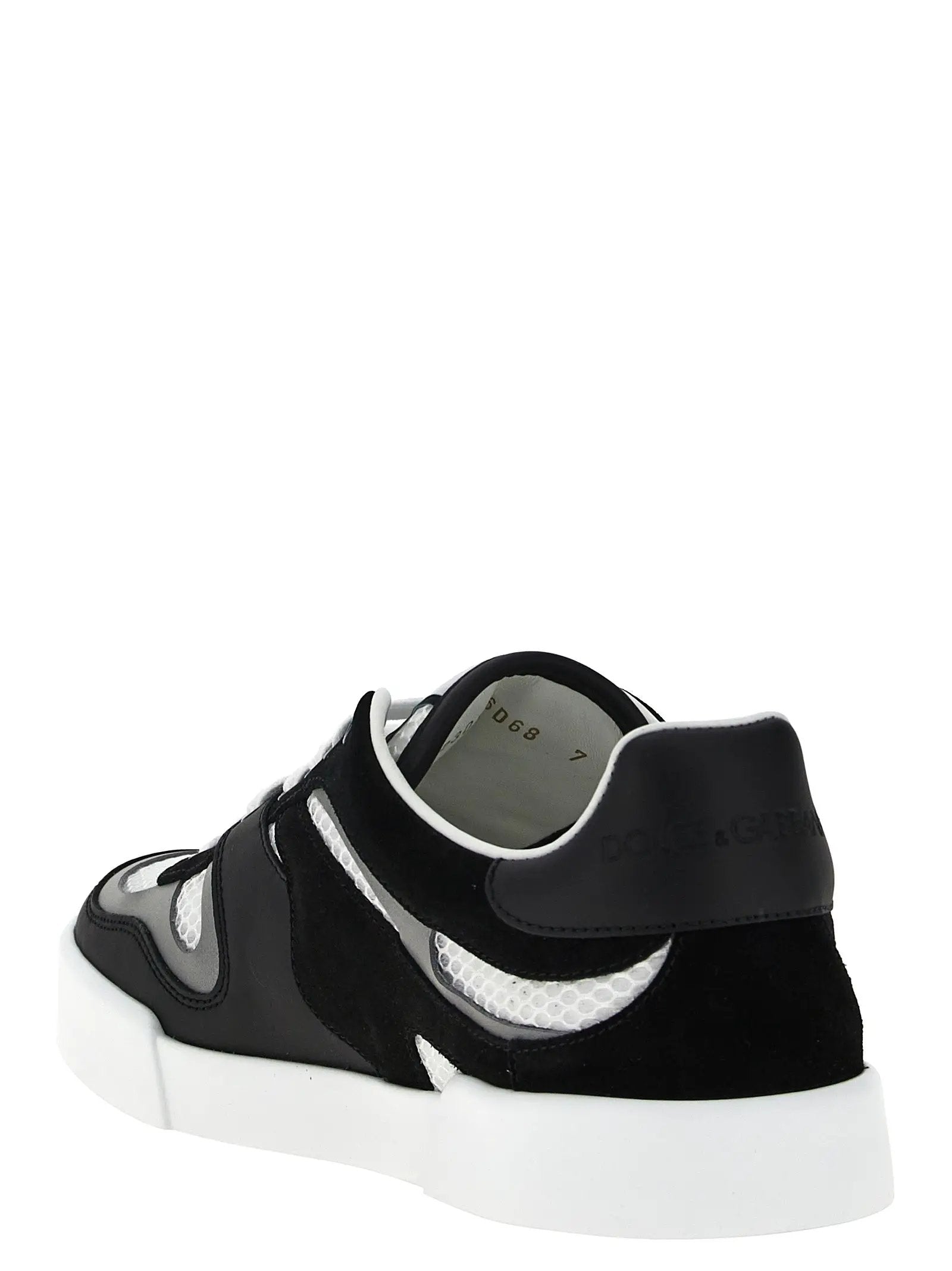 Baskets bicolores en cuir de veau Dolce & Gabbana