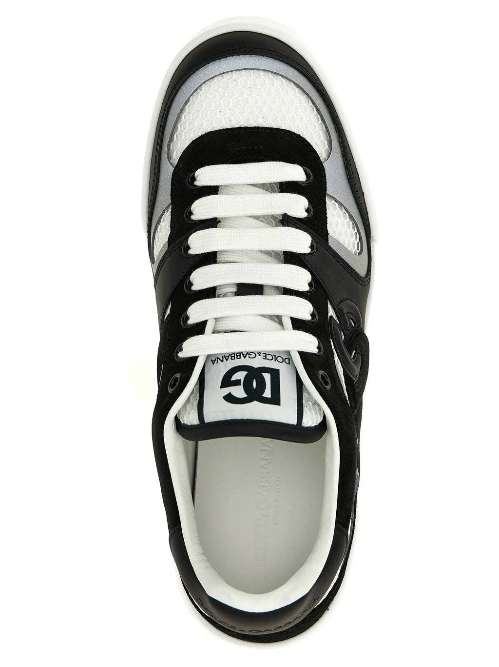 Baskets bicolores en cuir de veau Dolce & Gabbana