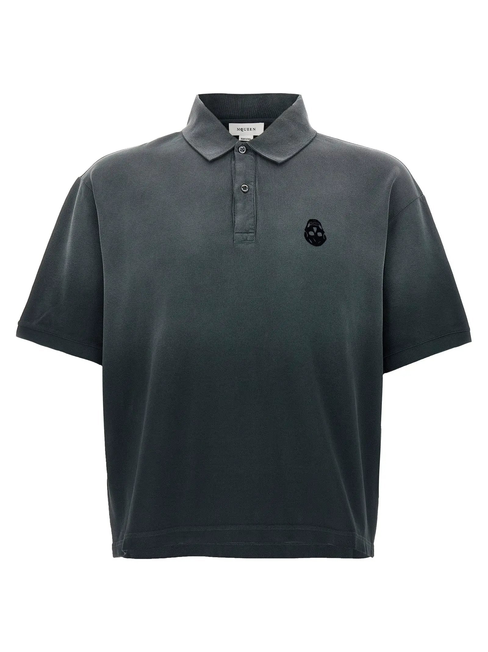 Alexander McQueen Gray Cotton Polo Shirt