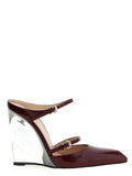 Gucci Multicolor Leather Wedge Sandals
