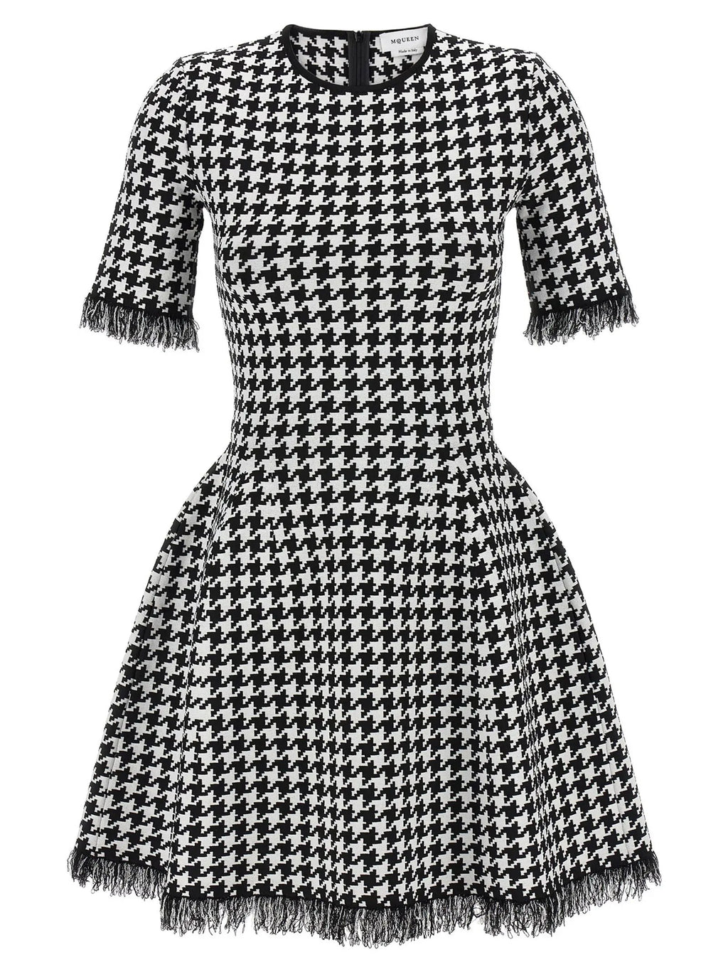 Alexander McQueen Bicolor Viscose Short Dress