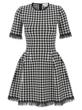 Alexander McQueen Bicolor Viscose Short Dress