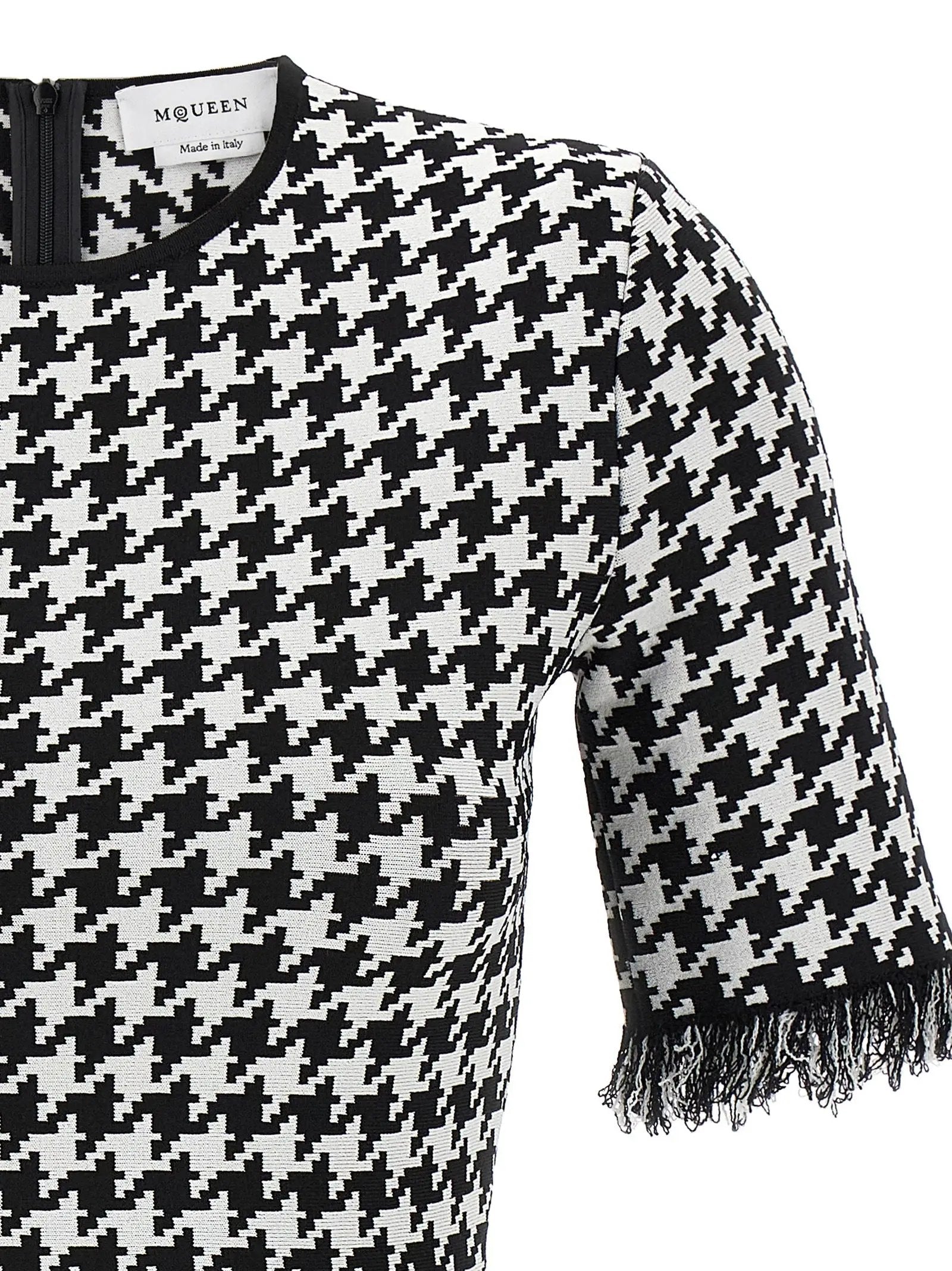 Alexander McQueen Bicolor Viscose Short Dress