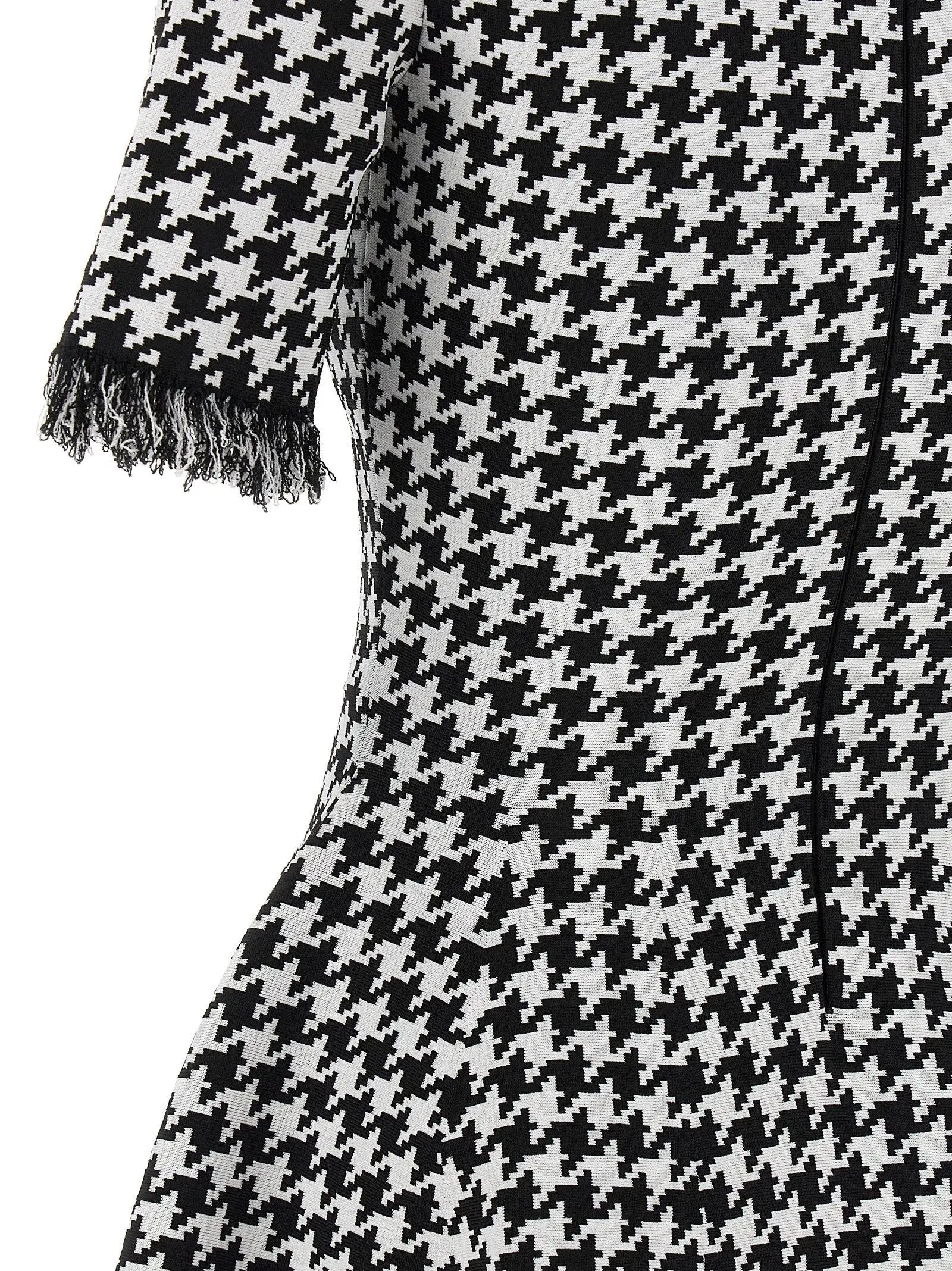 Alexander McQueen Bicolor Viscose Short Dress