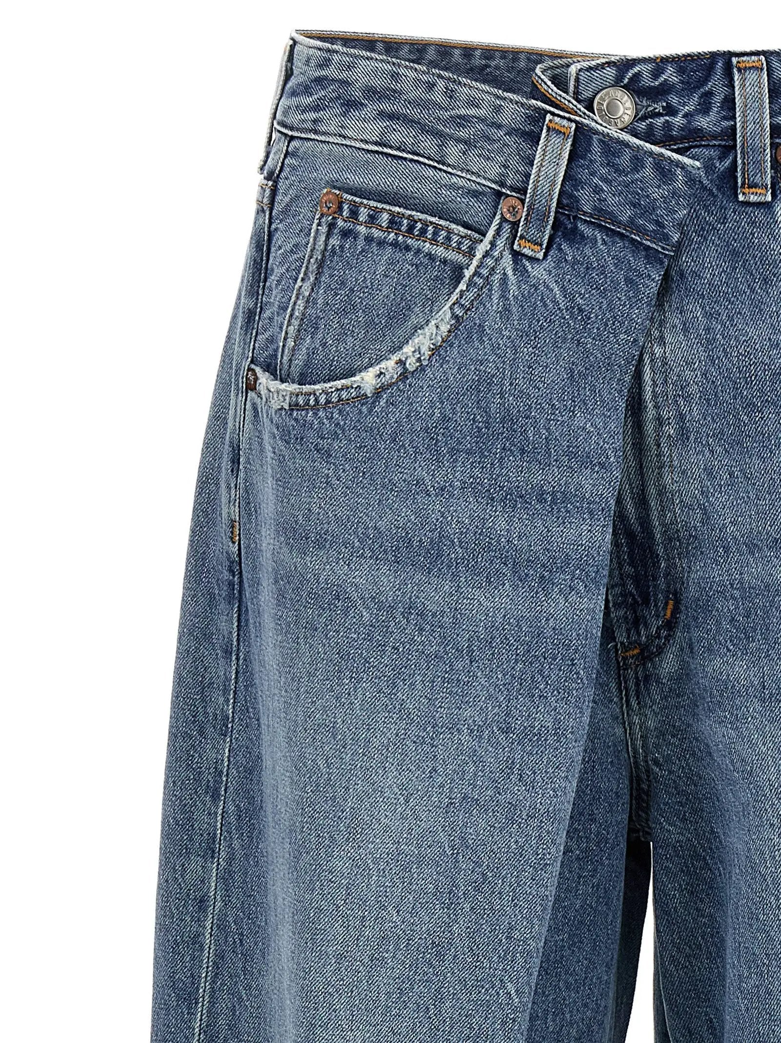 Jean Agolde bleu en coton coupe décontractée