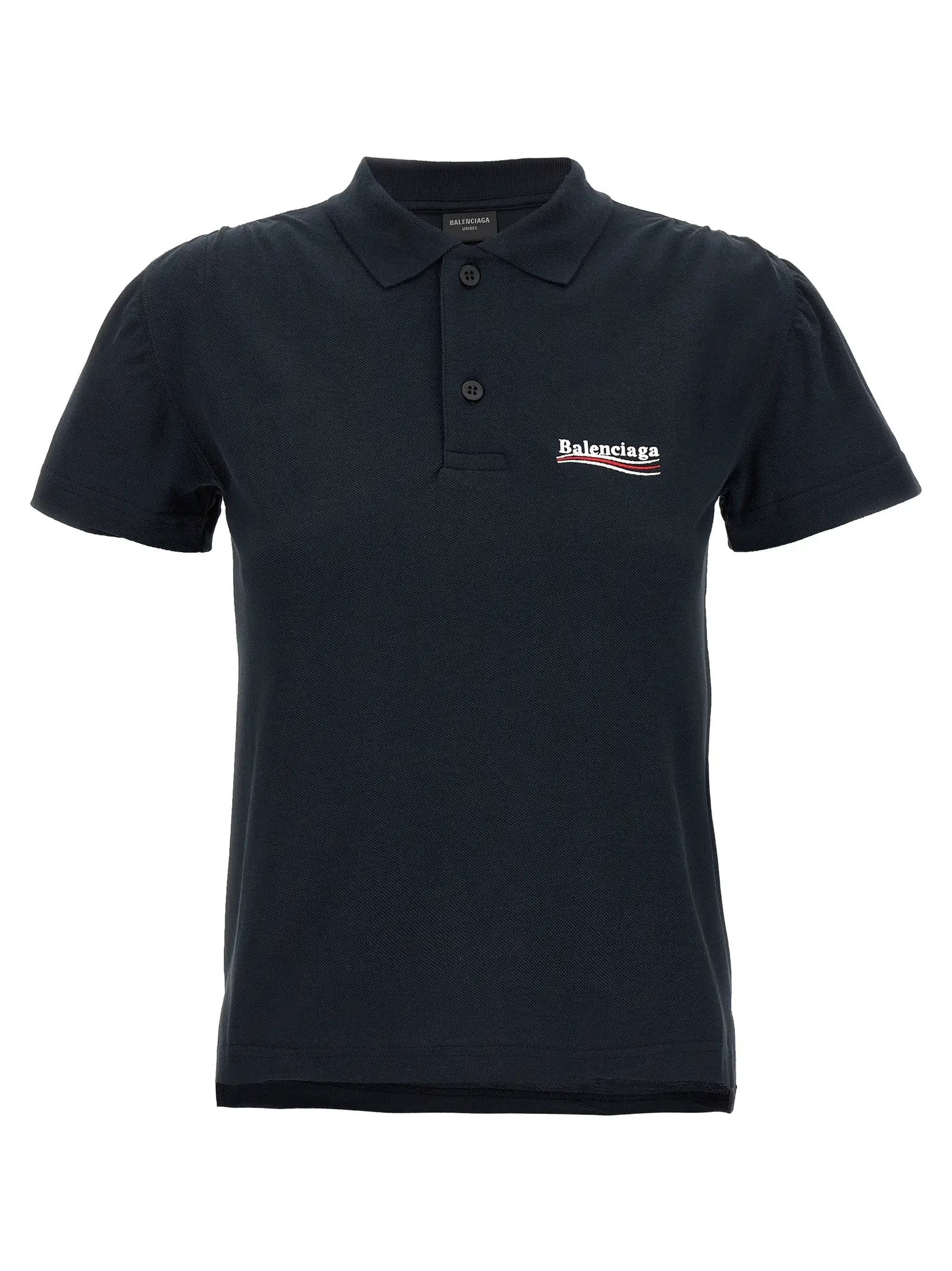 Balenciaga Blue Cotton Polo Shirt