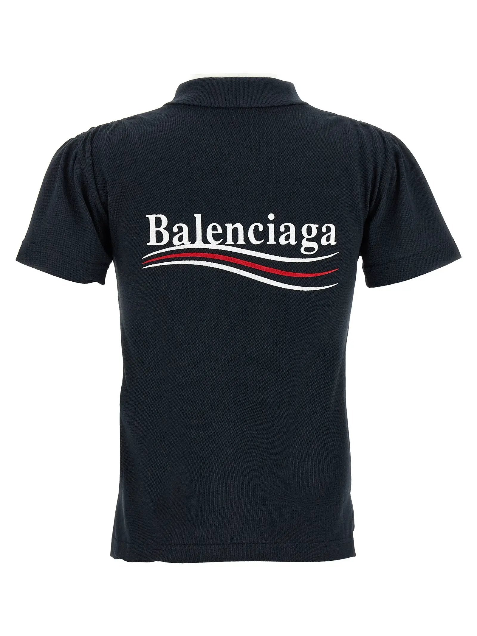 Balenciaga Blue Cotton Polo Shirt