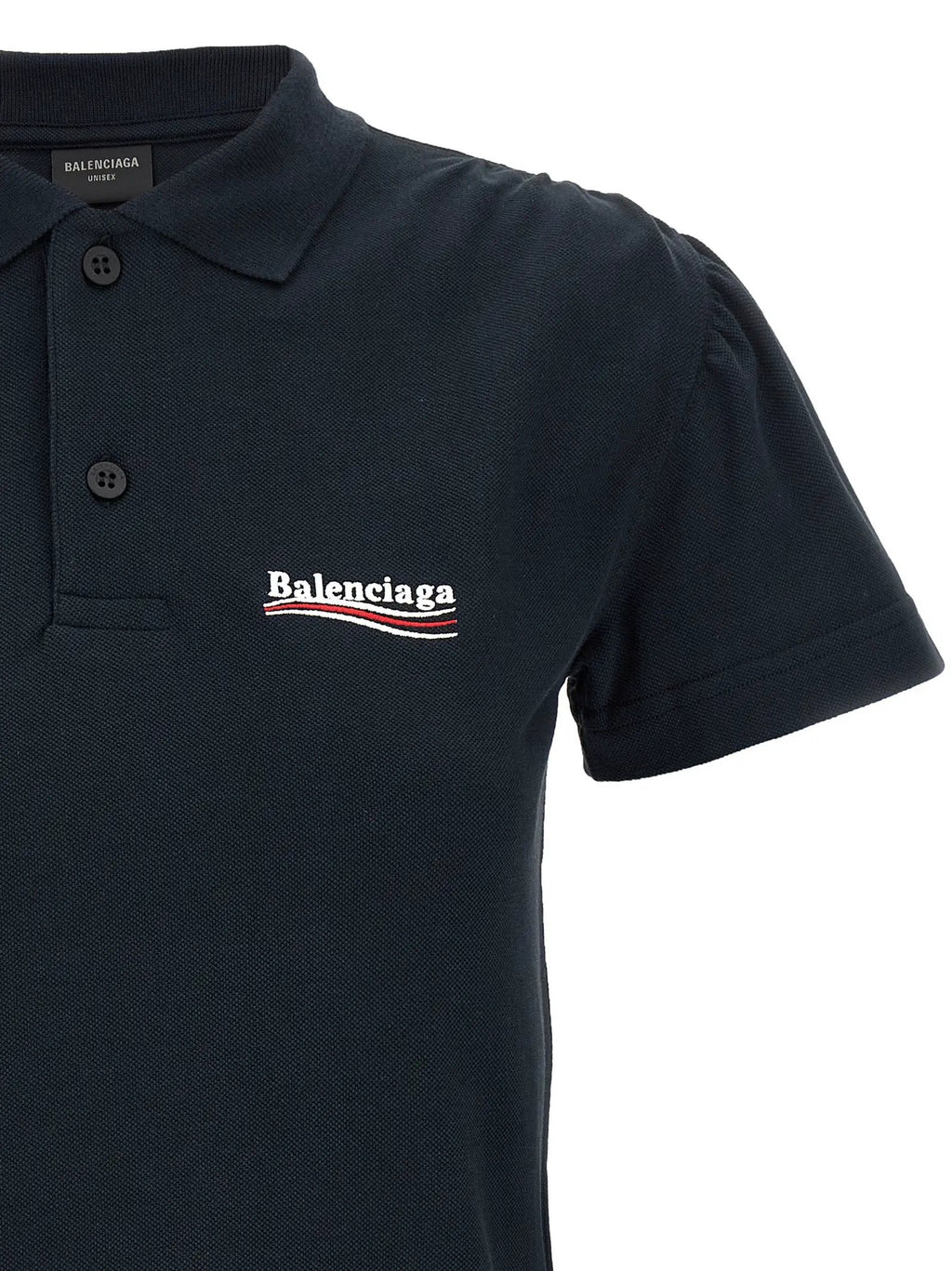 Balenciaga Blue Cotton Polo Shirt