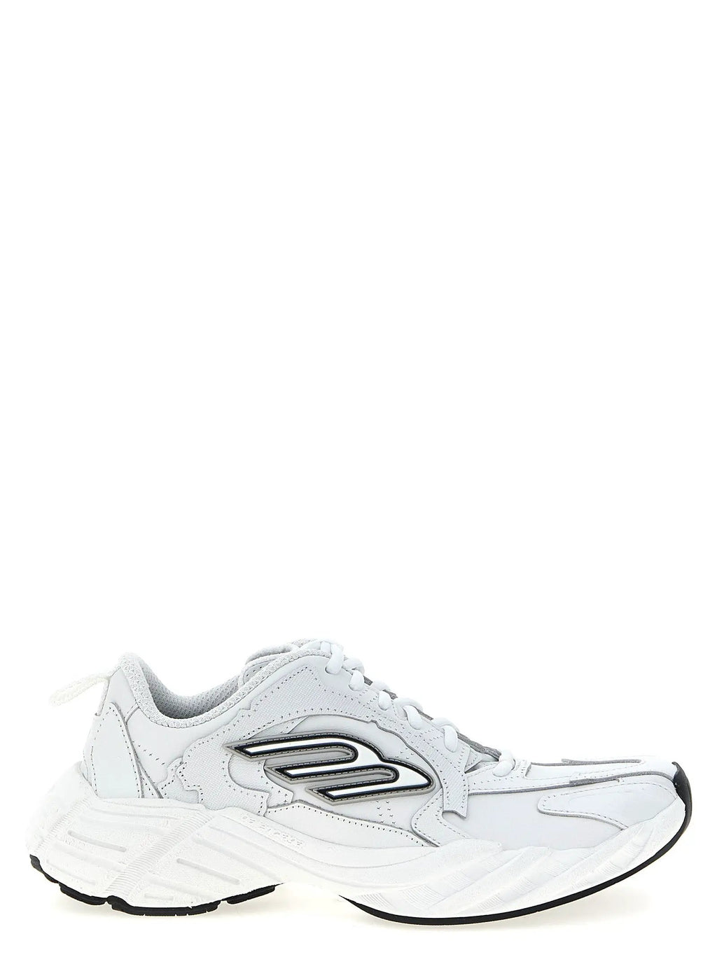 Balenciaga White Cowhide Athletic Sneakers