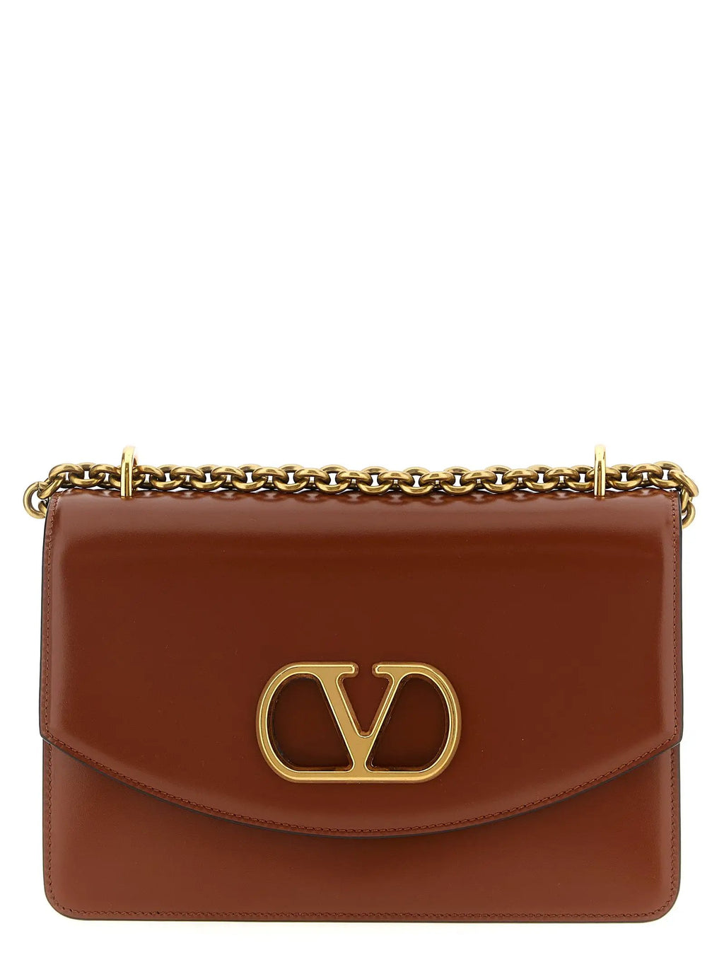 Valentino Garavani Brown Calfskin Shoulder Bag