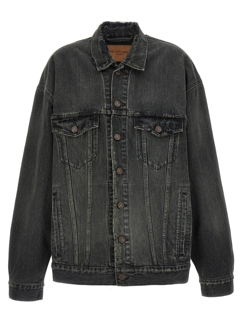 Balenciaga Gray Cotton Denim Jacket