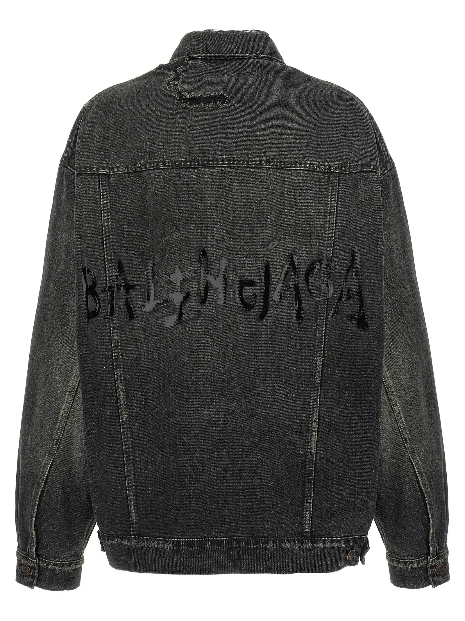 Balenciaga Gray Cotton Denim Jacket