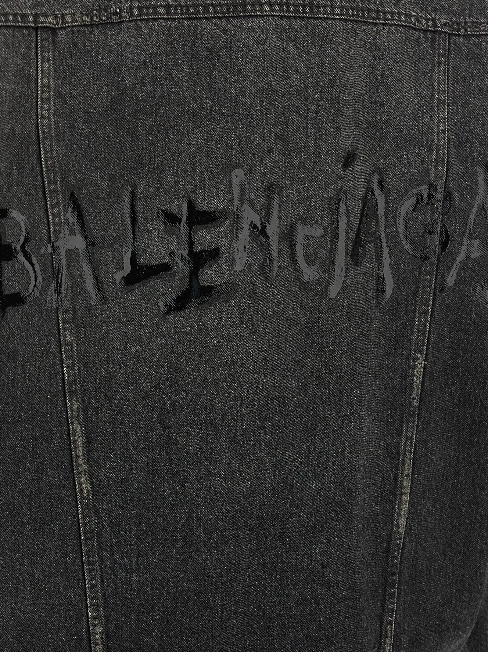 Balenciaga Gray Cotton Denim Jacket