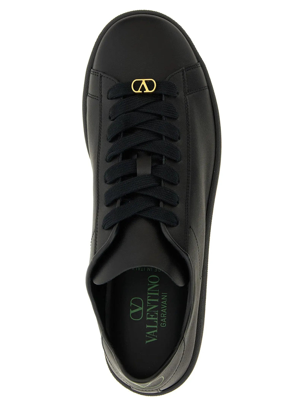 Valentino Garavani Black Calfskin Low Top Sneakers