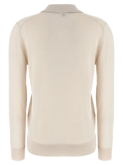 Polo Brioni en cachemire beige