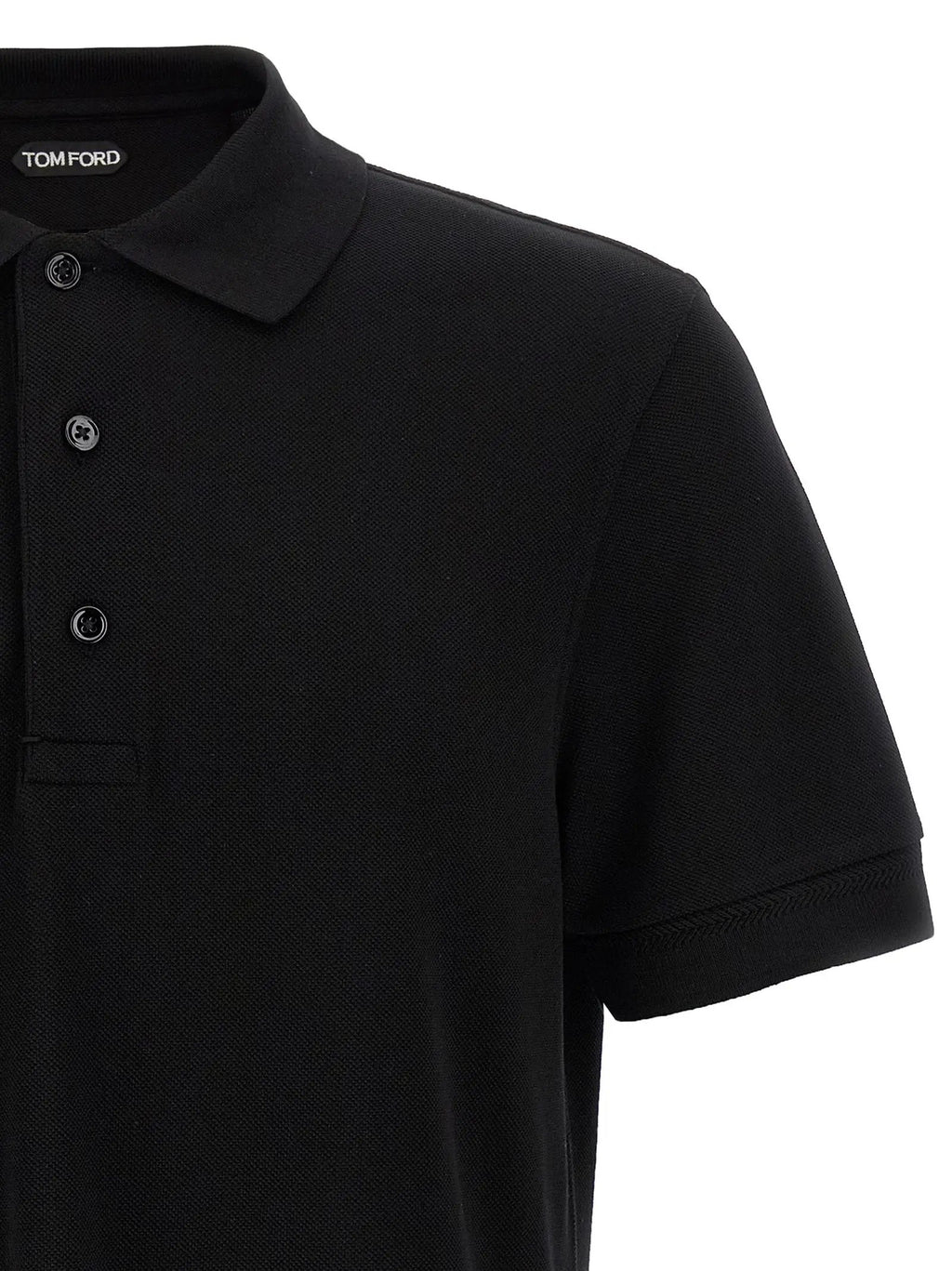 Tom Ford Black Lyocell Polo Shirt