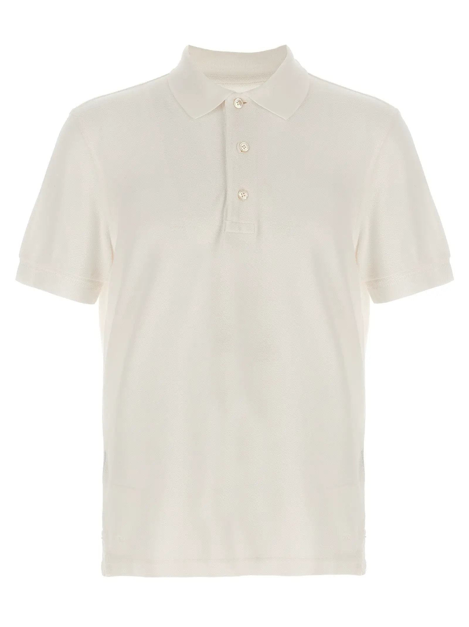 Tom Ford White Lyocell Polo Shirt