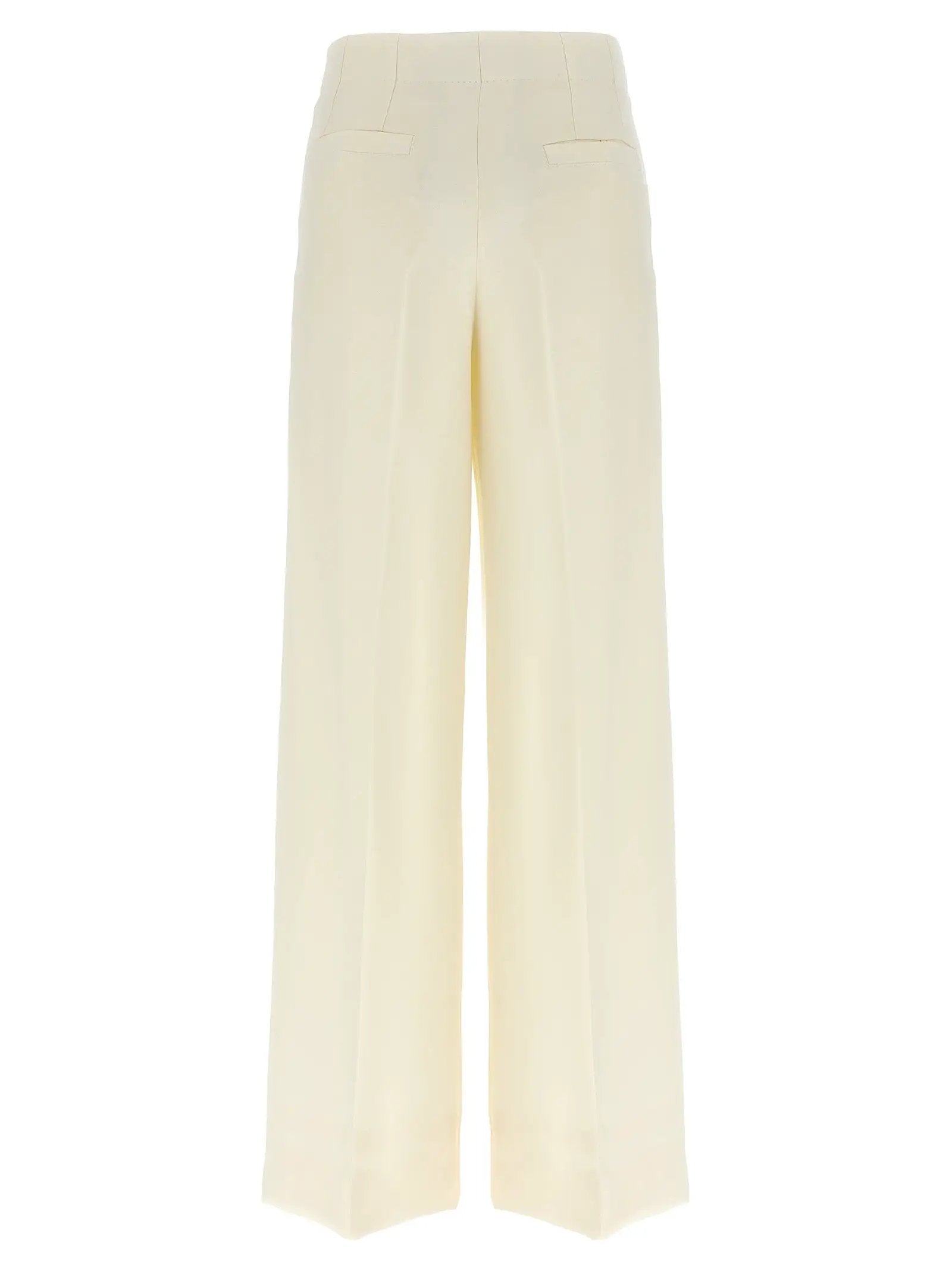 Brioni White Wool Casual Pants