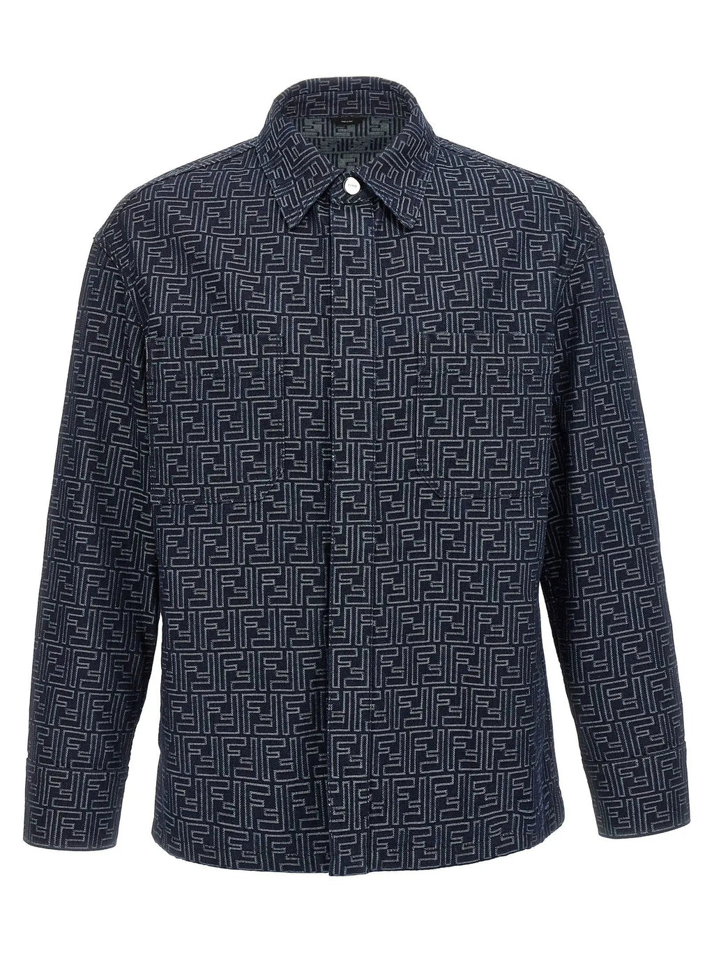 Fendi Blue Cotton Denim Jacket