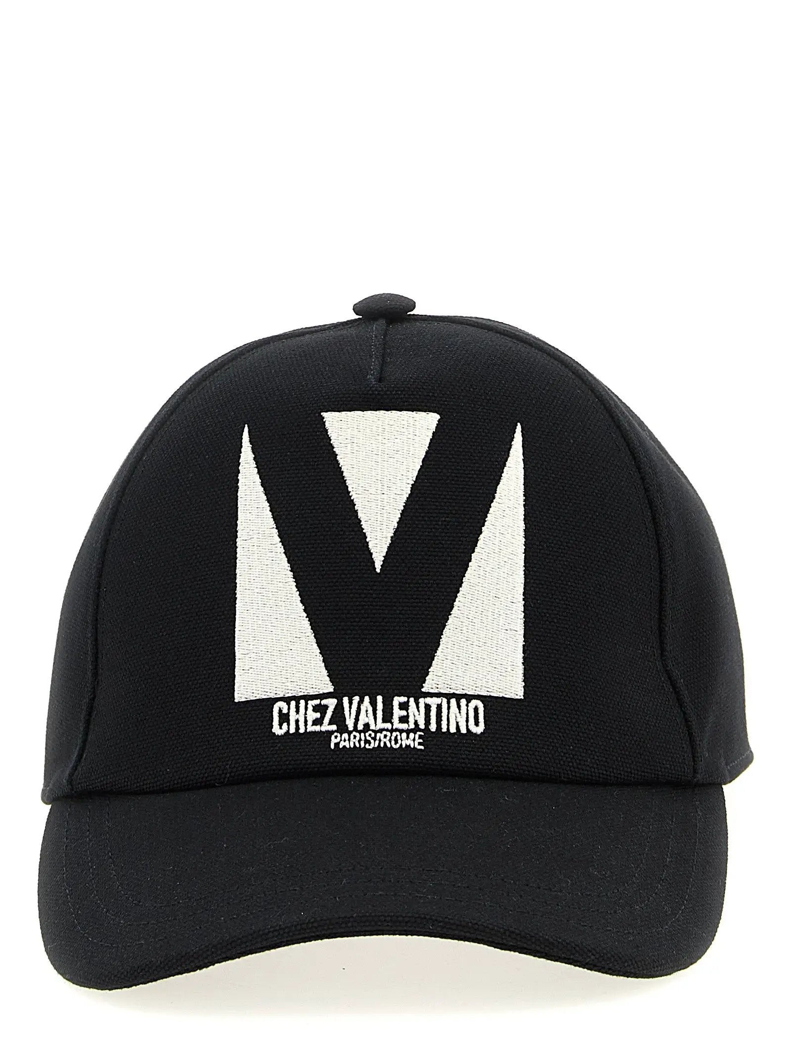 Valentino Garavani Black Cotton Cap (Baseball Hat)
