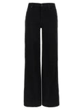7 For All Mankind Black Cotton Flared Jeans