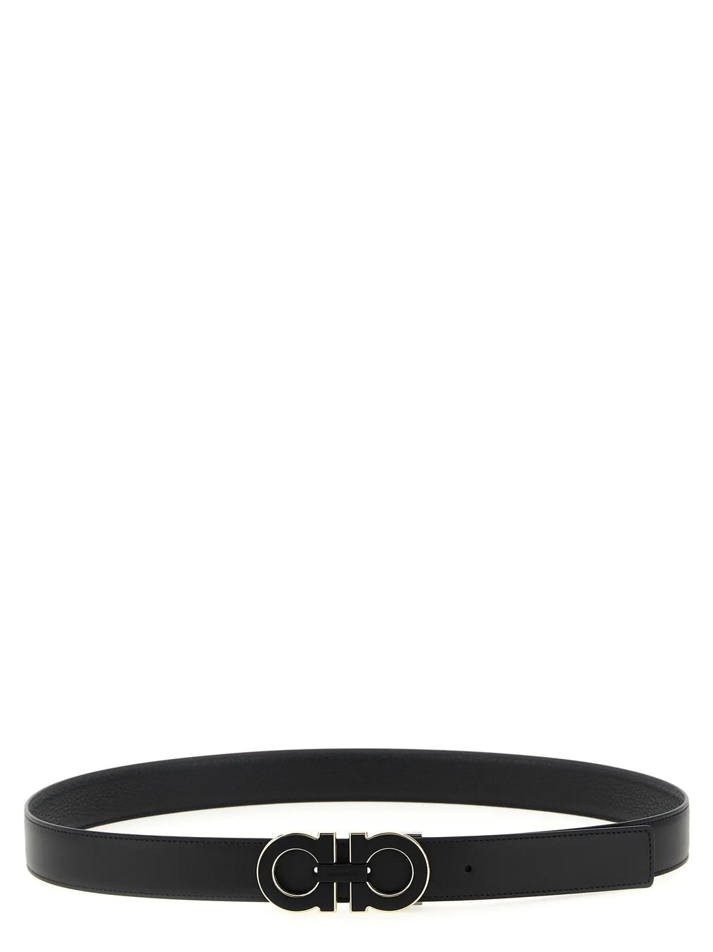 Ferragamo Black Calfskin Regular Belt