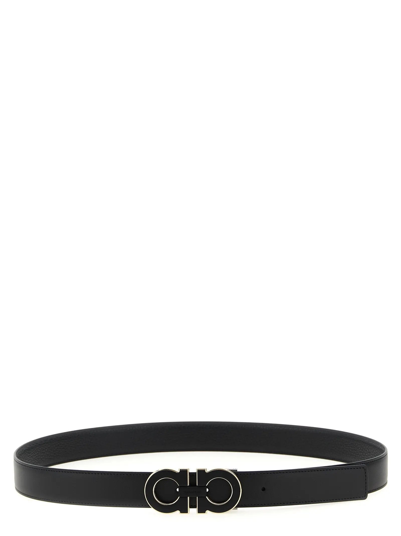 Ferragamo Black Calfskin Regular Belt