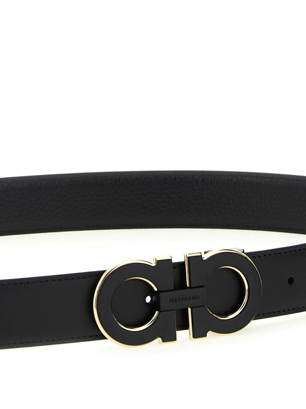 Ferragamo Black Calfskin Regular Belt