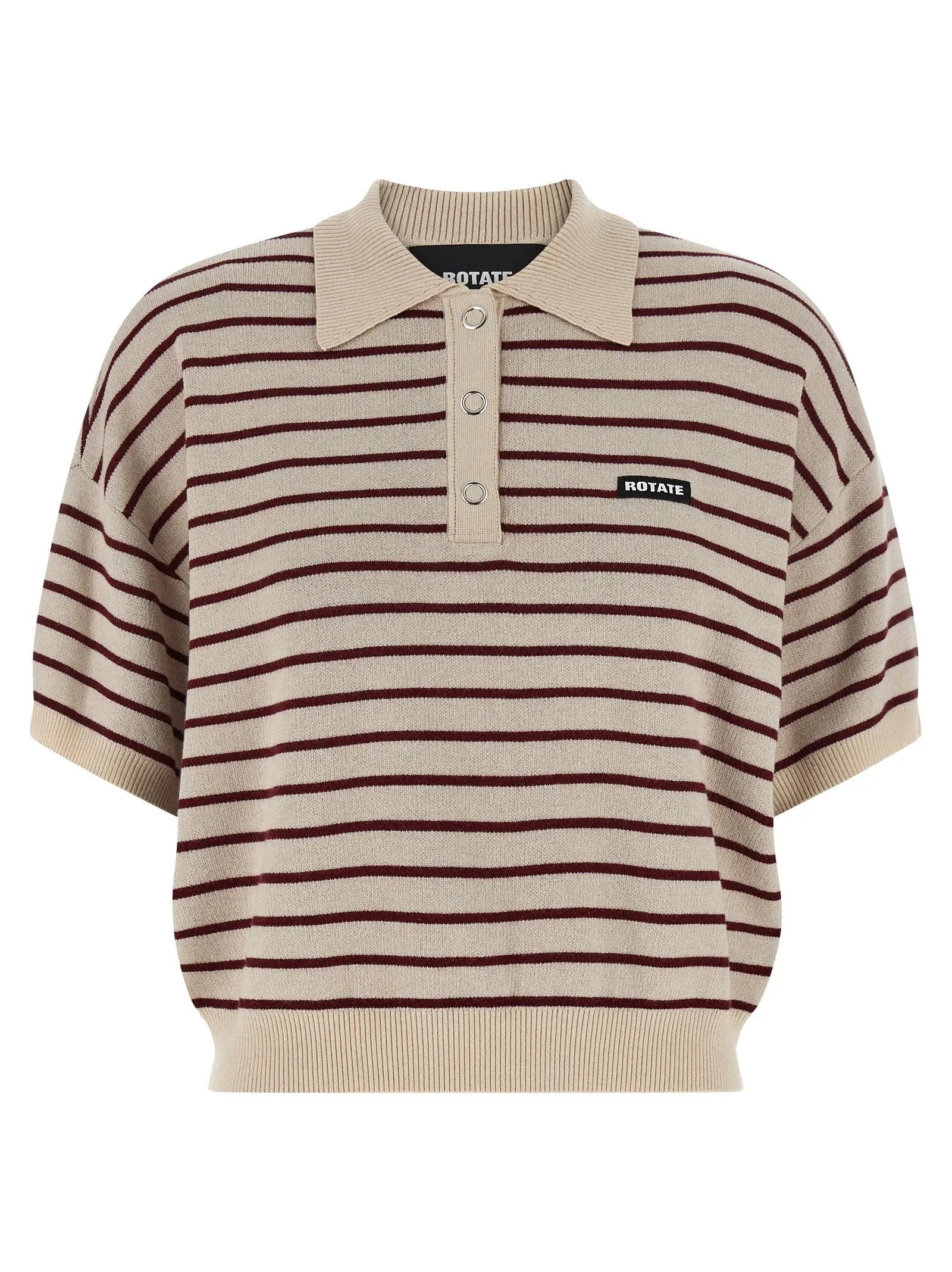 ROTATE BIRGER CHRISTENSEN Multicolor Mohair Polo Shirt