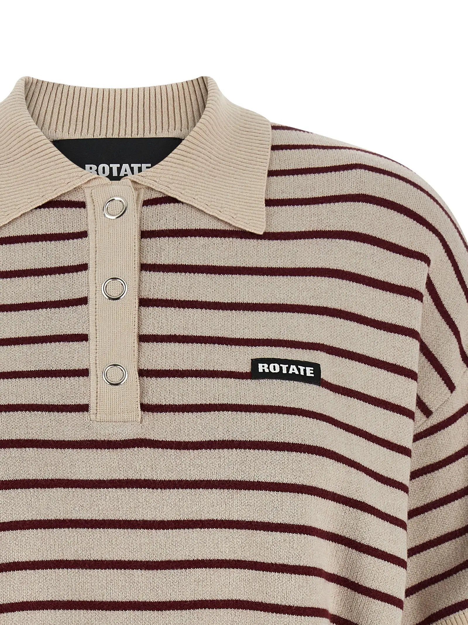 ROTATE BIRGER CHRISTENSEN Multicolor Mohair Polo Shirt