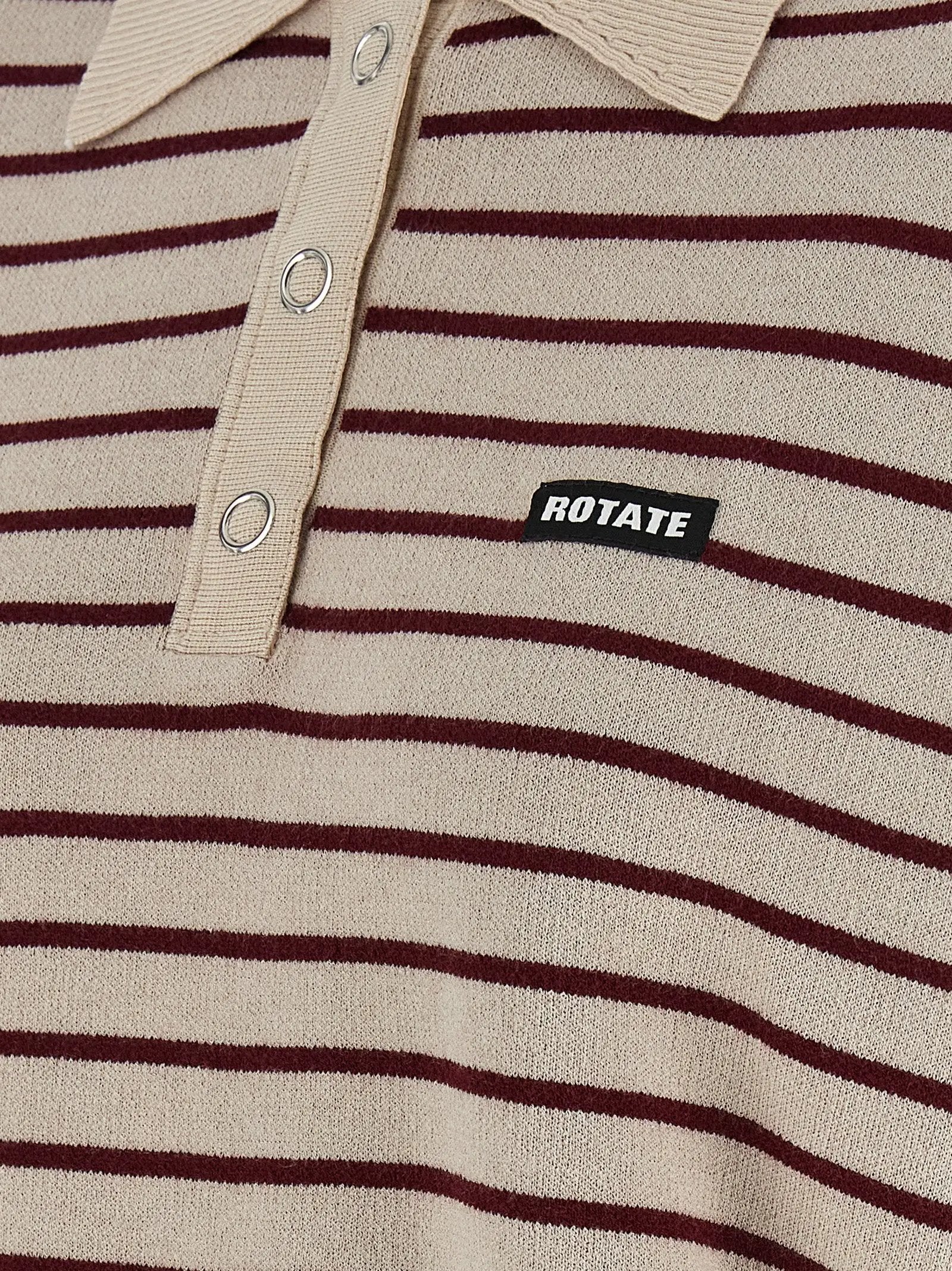 ROTATE BIRGER CHRISTENSEN Multicolor Mohair Polo Shirt