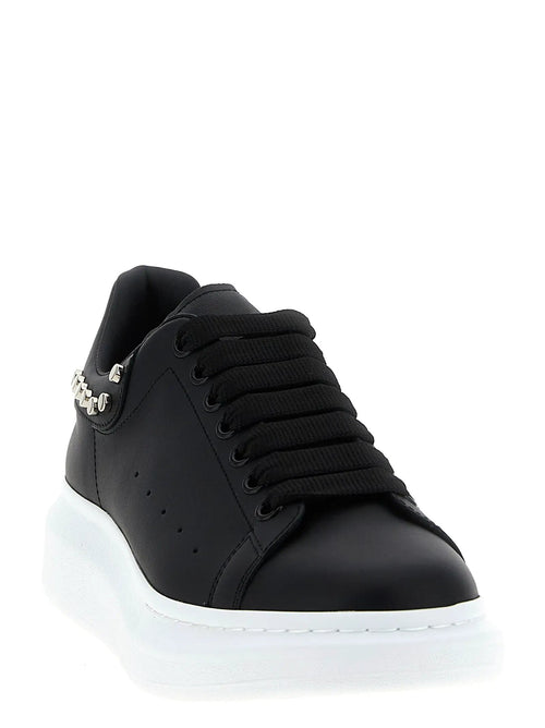 Baskets montantes Alexander McQueen en cuir de veau noir