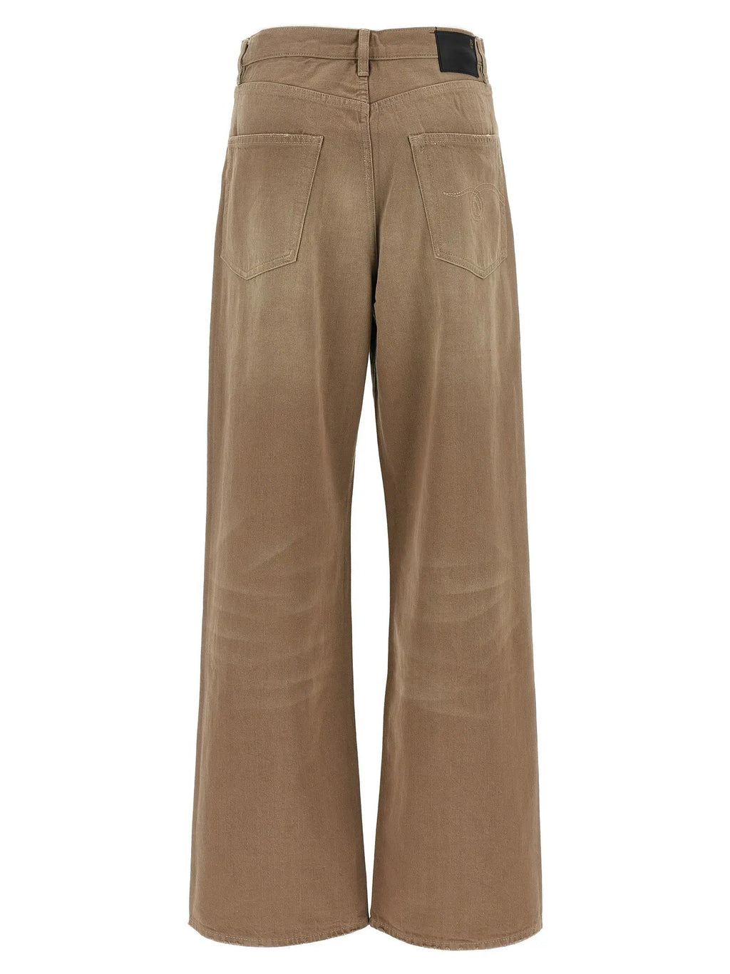 R13 Brown Cotton High-Waisted Jean