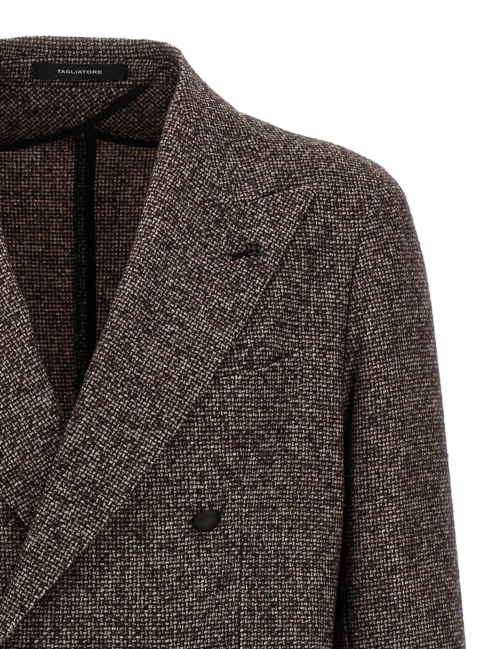Tagliatore Brown Virgin Wool Blazer