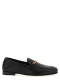 Versace Black Calfskin Slip-On Loafers