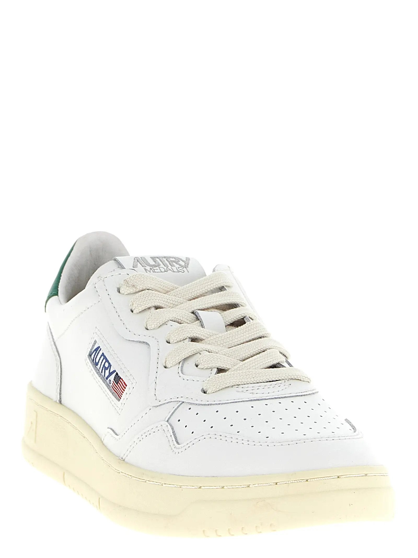 Autry Bicolor Goatskin Low Top Sneakers