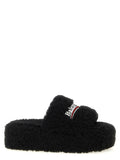 Balenciaga Black Polyester Slides