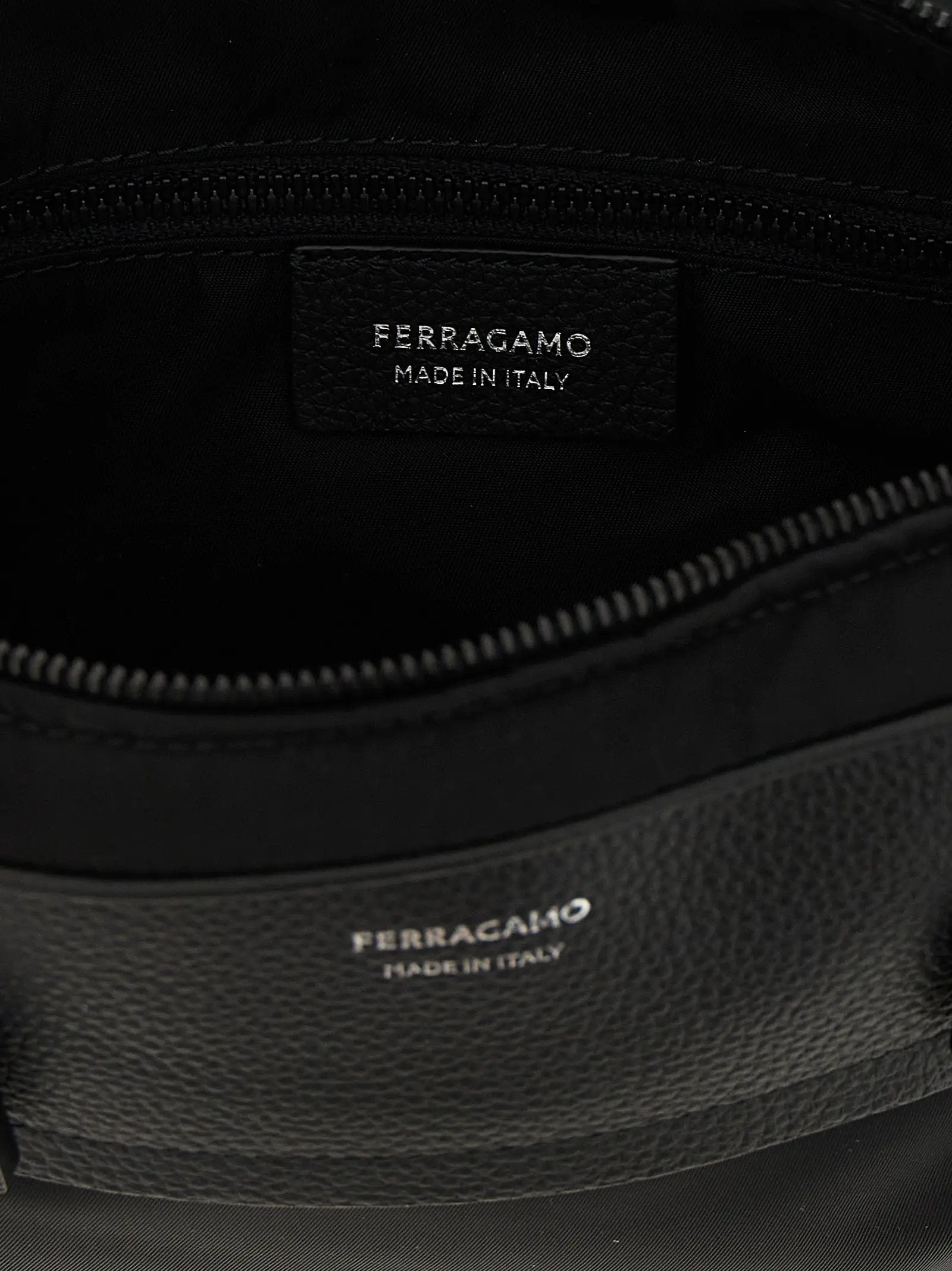 Ferragamo Black Fabric Crossbody Bag