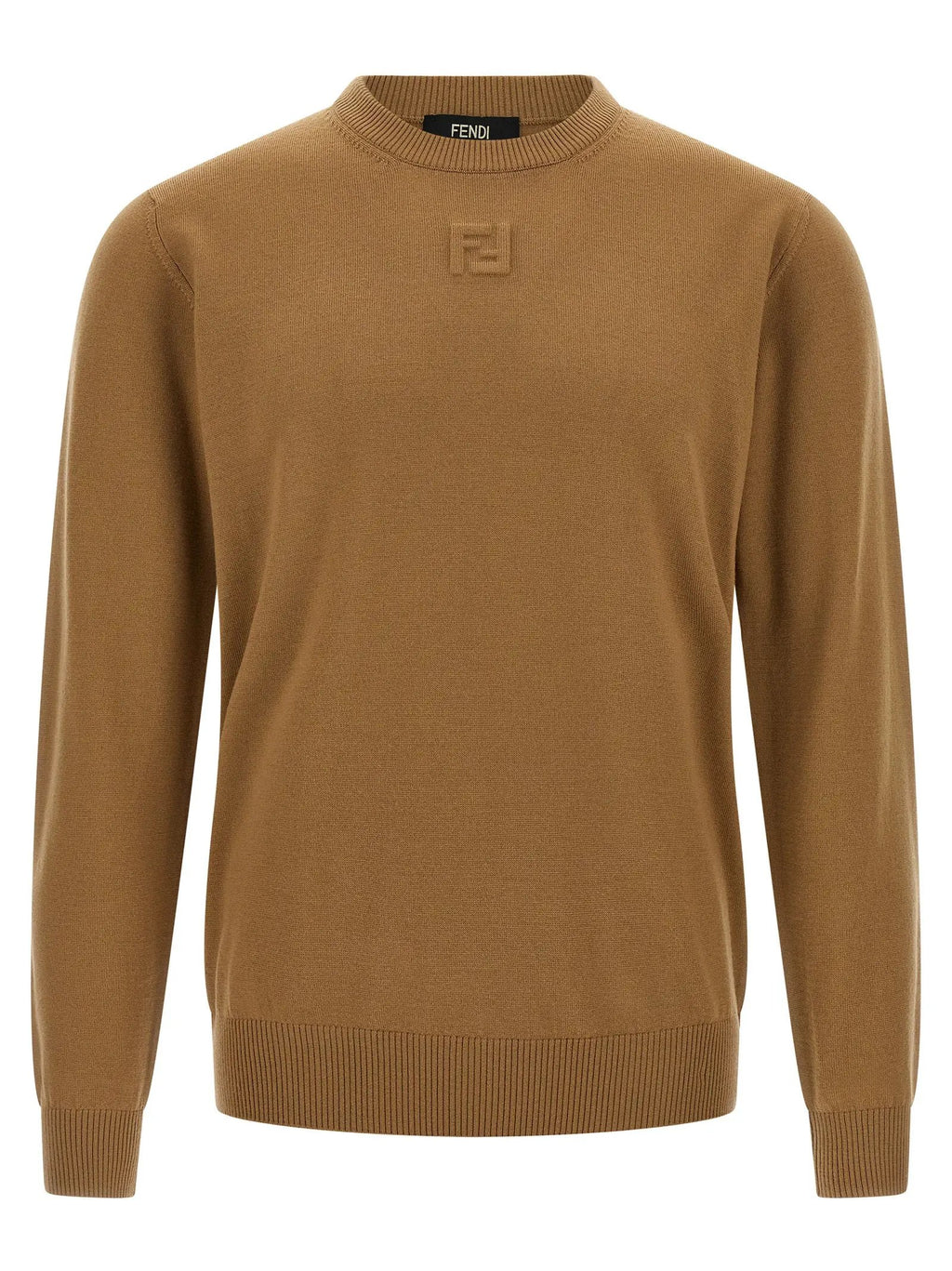 Fendi Beige Virgin Wool Cardigan