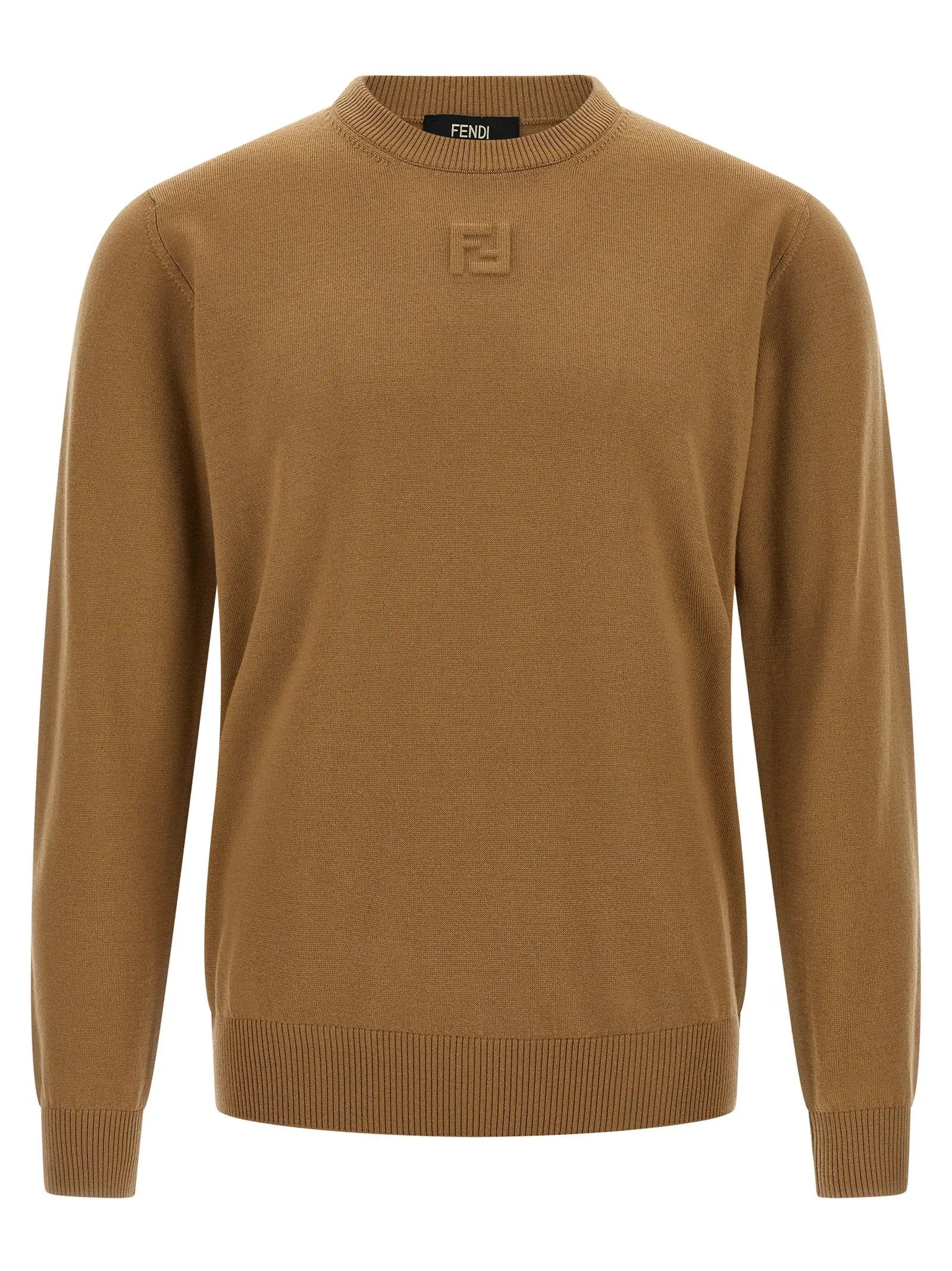 Fendi Beige Virgin Wool Cardigan