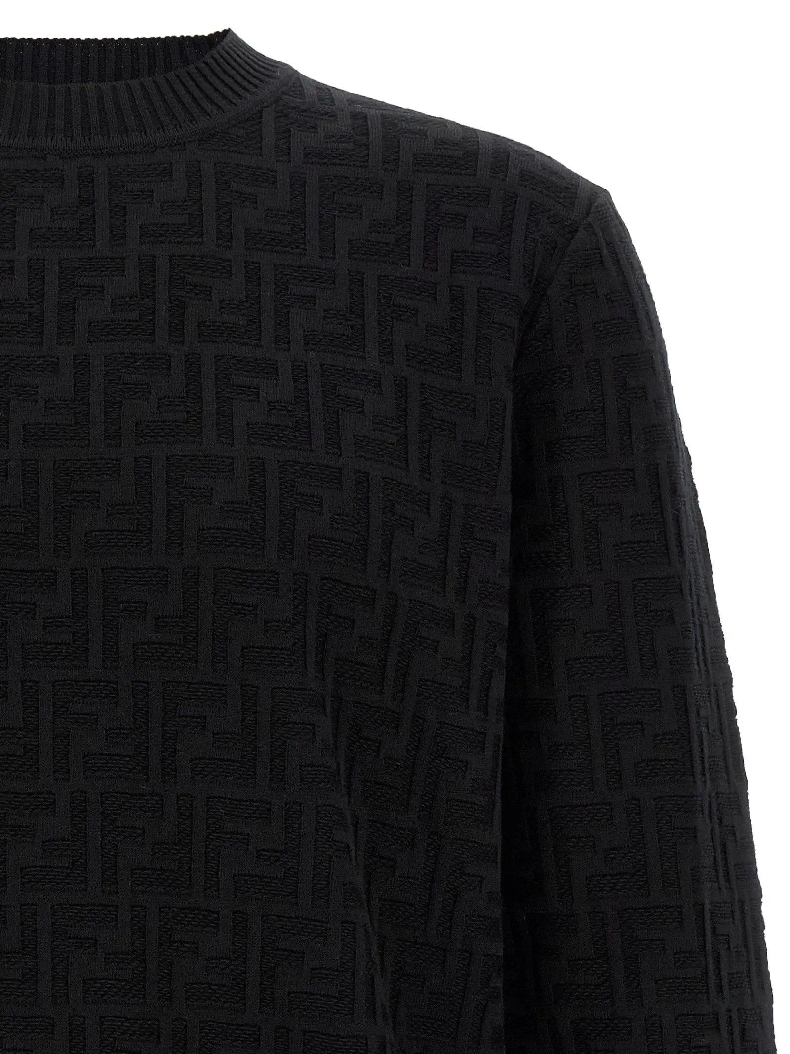Fendi Black Cotton Cardigan
