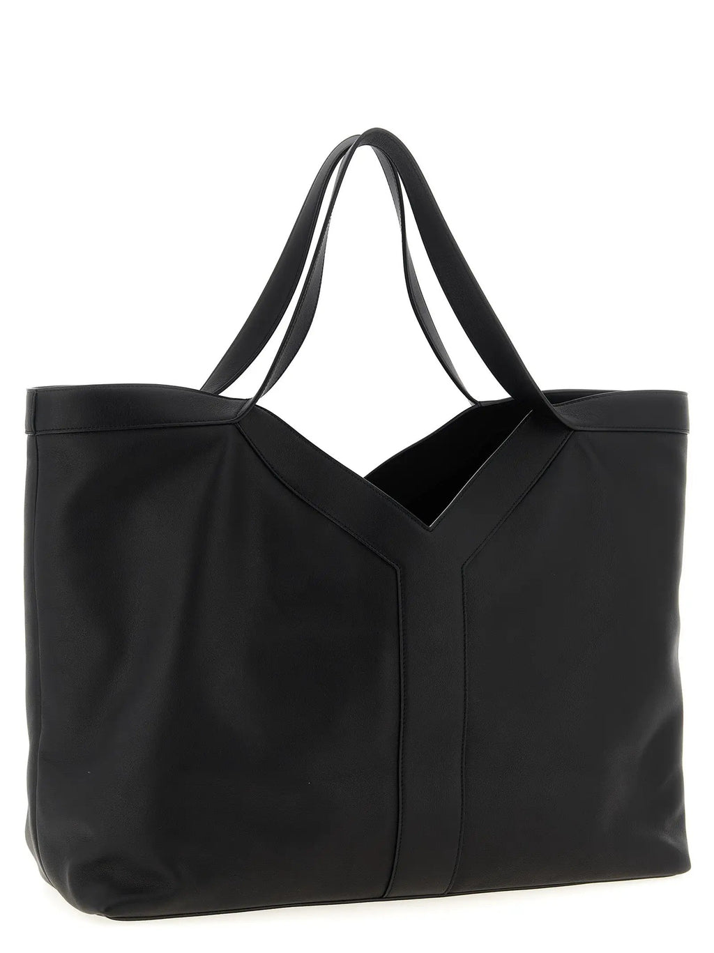 Saint Laurent Black Calfskin Tote Bag