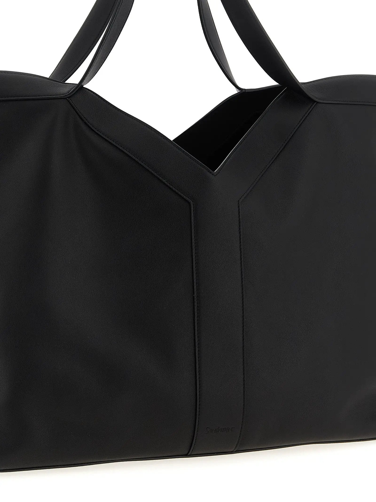 Saint Laurent Black Calfskin Tote Bag