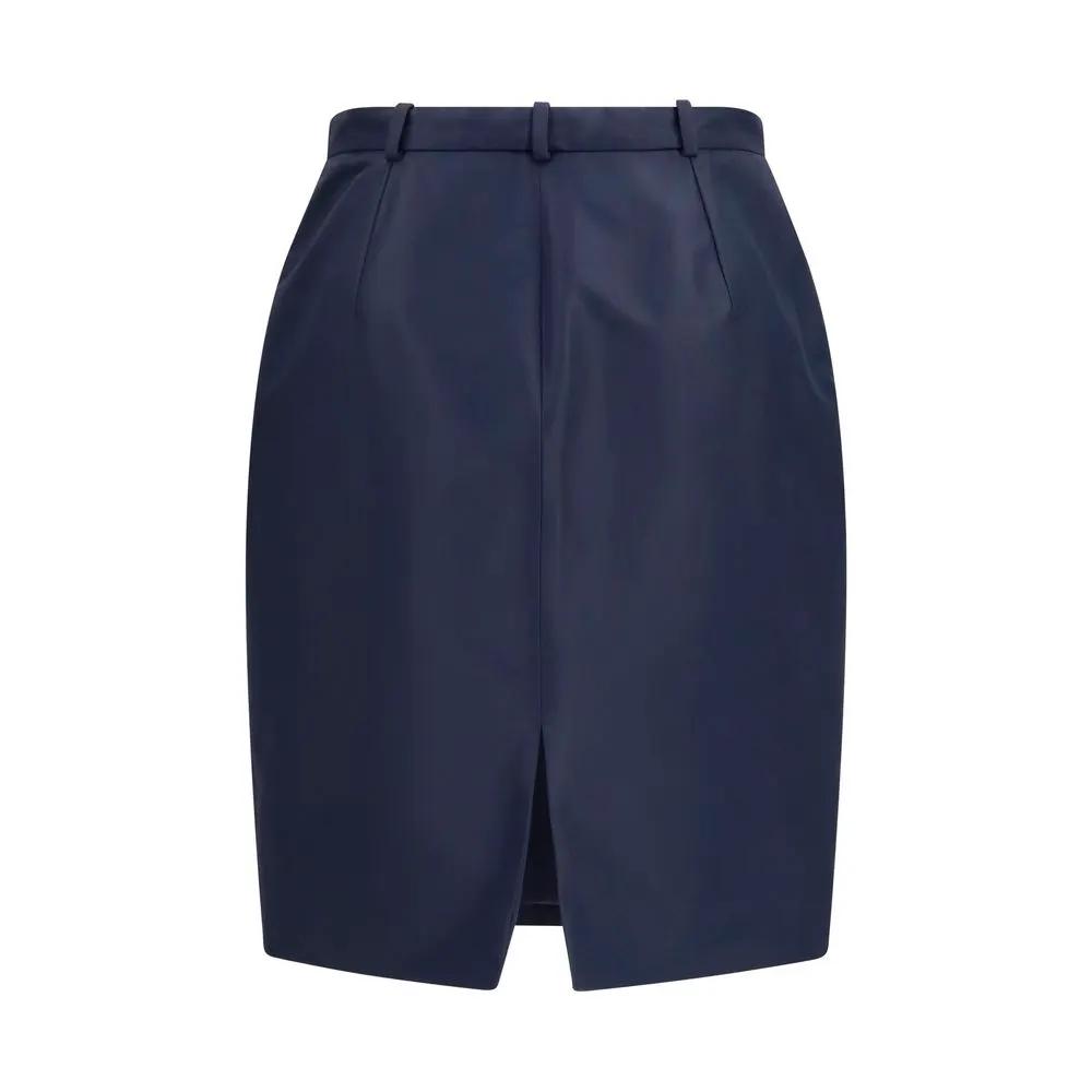 Gucci Blue Silk Skirt