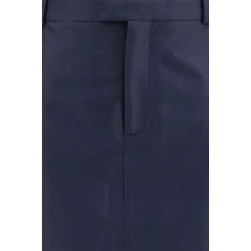 Gucci Blue Silk Skirt