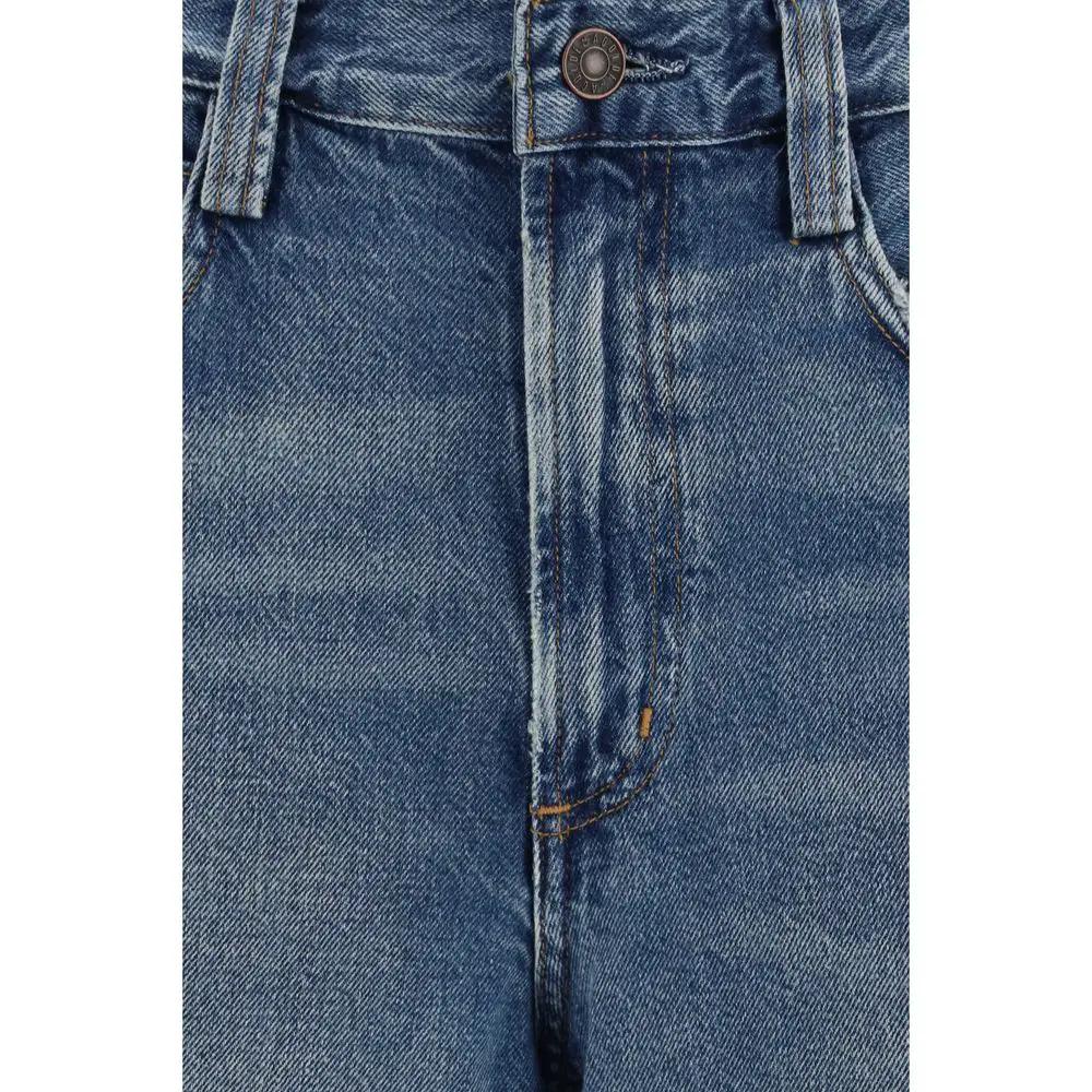 Agolde Blue Cotton Relaxed Fit Jeans
