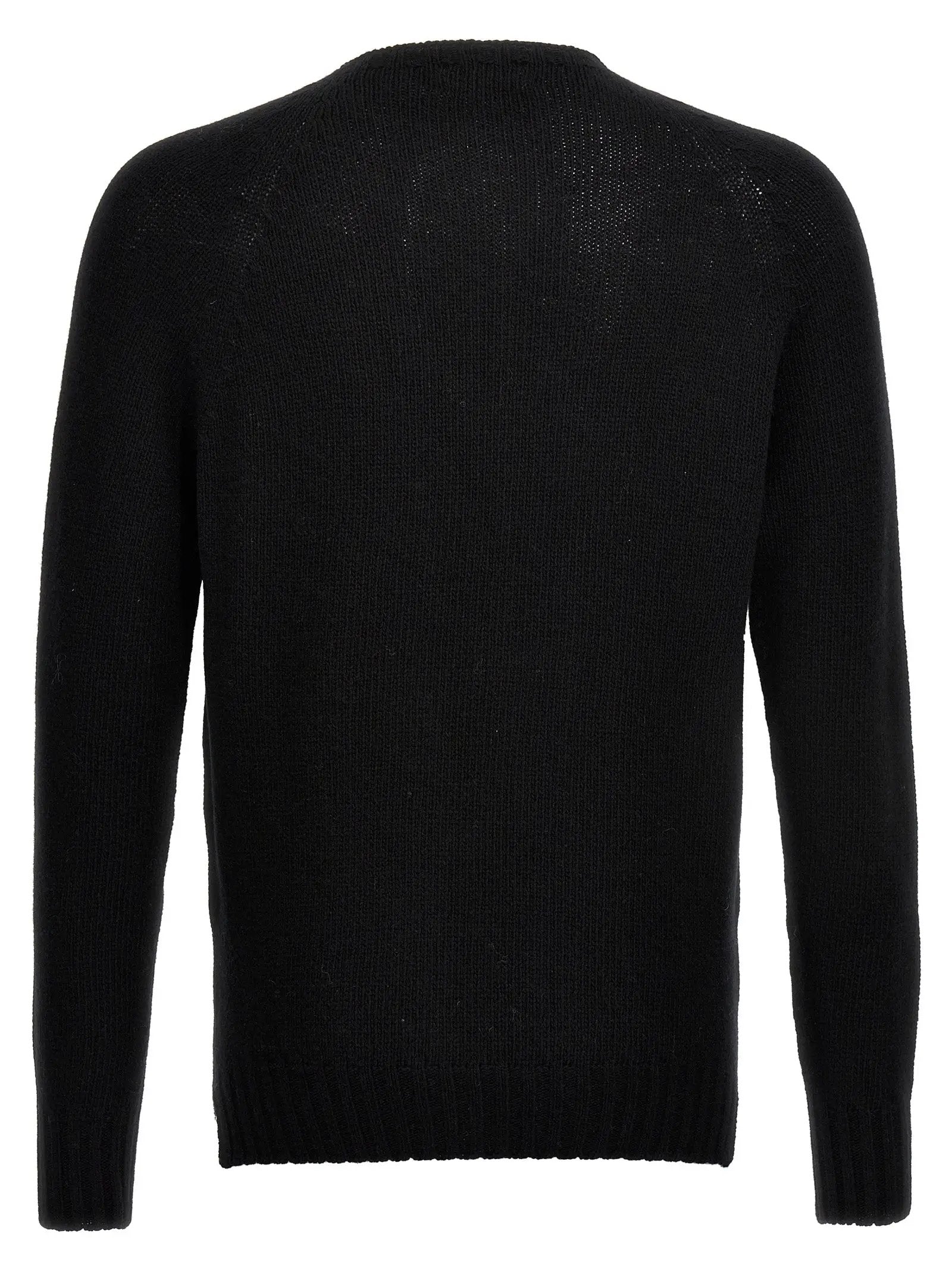 MA'RY'YA Black Virgin Wool Cardigan