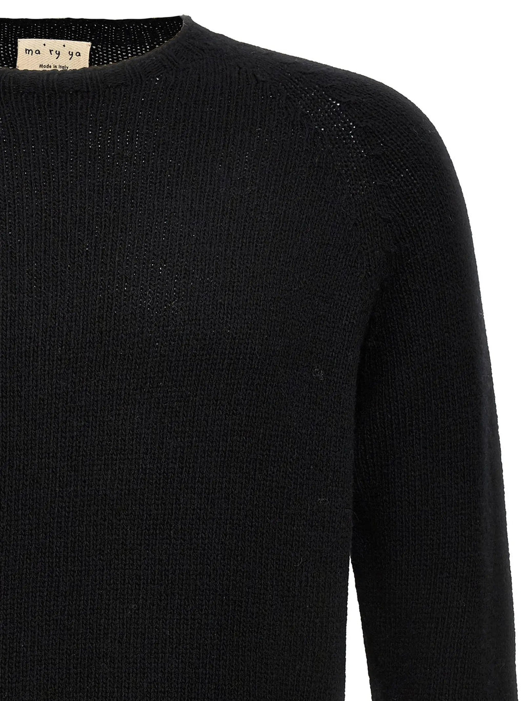 MA'RY'YA Black Virgin Wool Cardigan