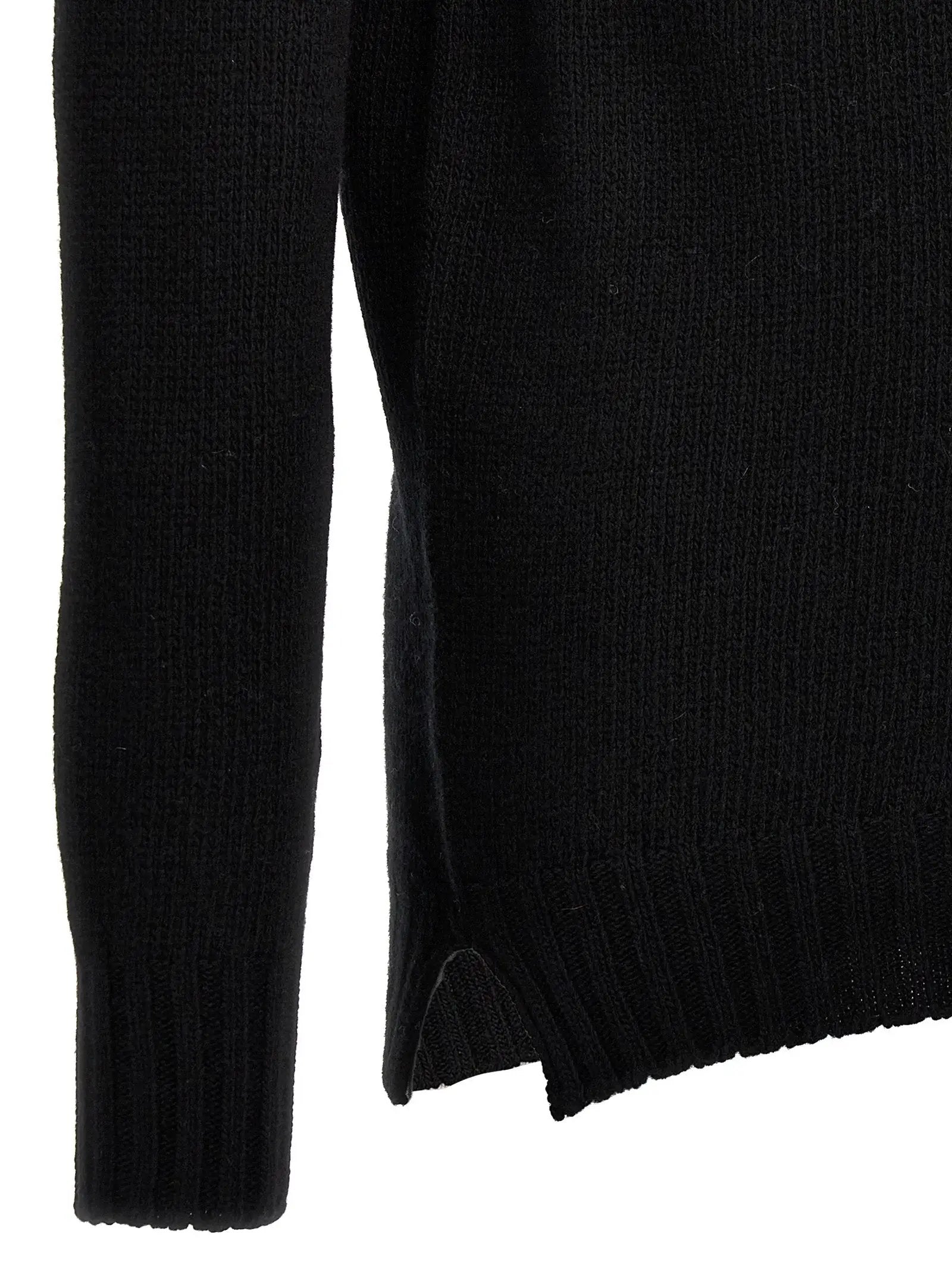MA'RY'YA Black Virgin Wool Cardigan