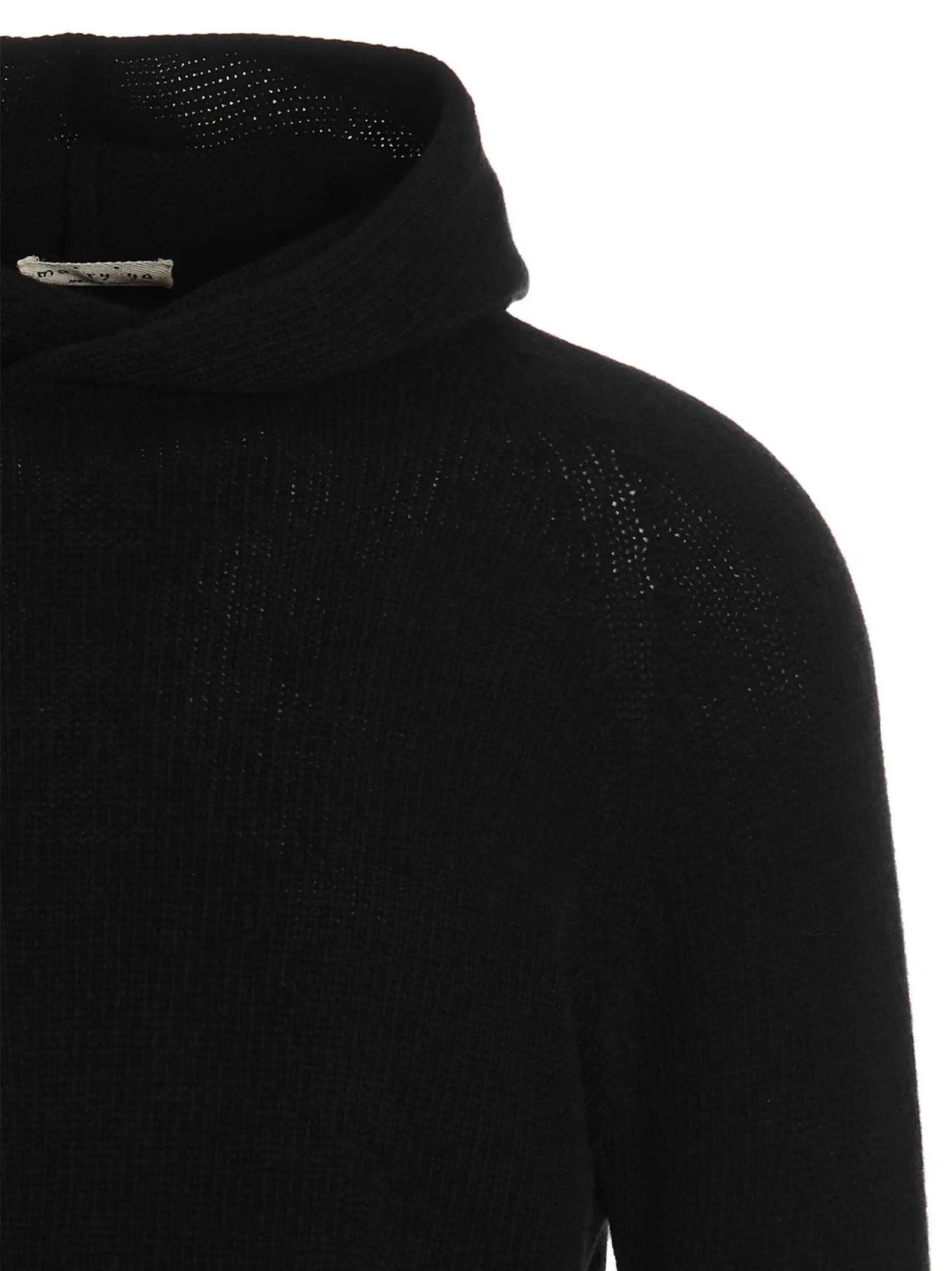 MA'RY'YA Black Virgin Wool Cardigan